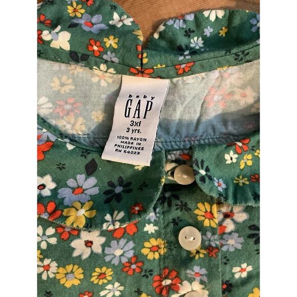 BABY GAP Girls Dress Sx 3 Yrs 3T Floral‎ Cottagecore Fit & Flare Spring Easter - Picture 4 of 6